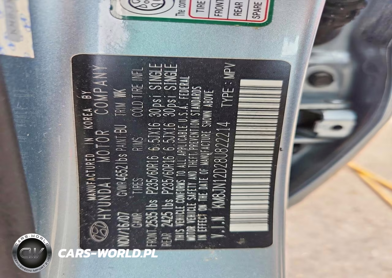 2008 Hyundai Tucson Se VIN:KM8JN12D28U822214 - 13