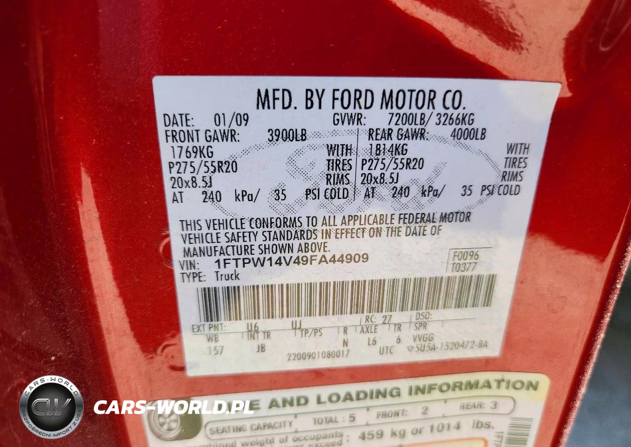 2009 Ford F150 Supercrew VIN:1FTPW14V49FA44909 - 12