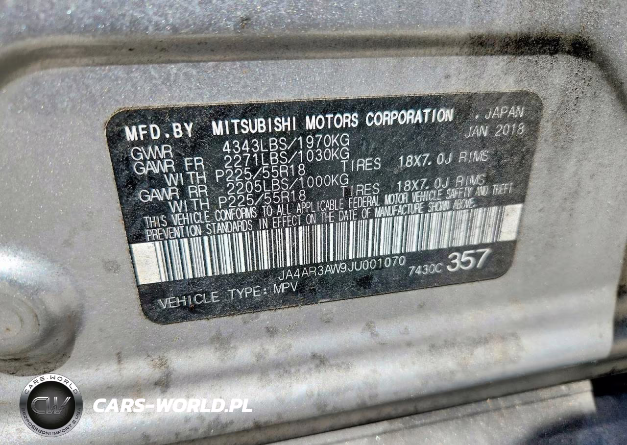2018 Mitsubishi Outlander Sport Es VIN:JA4AR3AW9JU001070 - 13