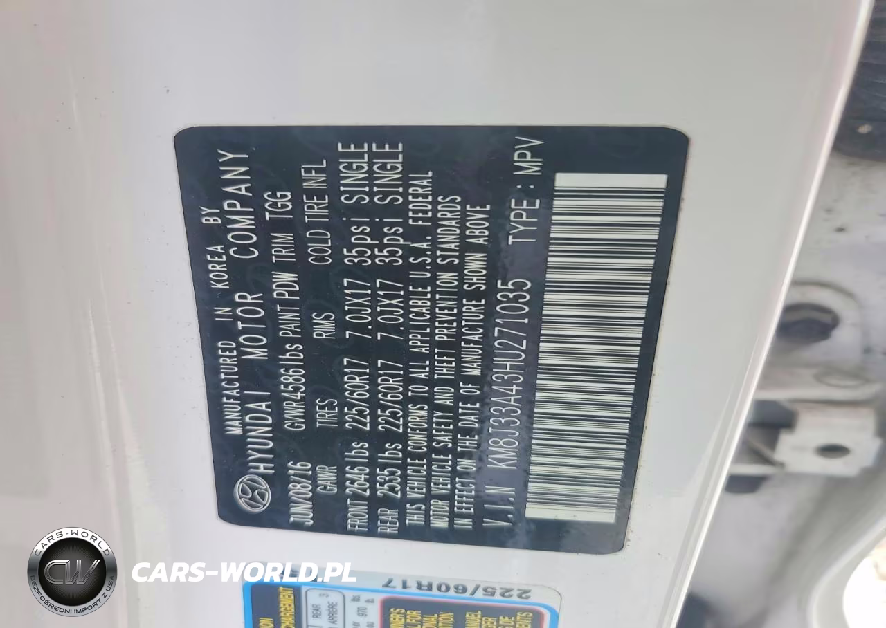2017 Hyundai Tucson Se VIN:KM8J33A43HU271035 - 13
