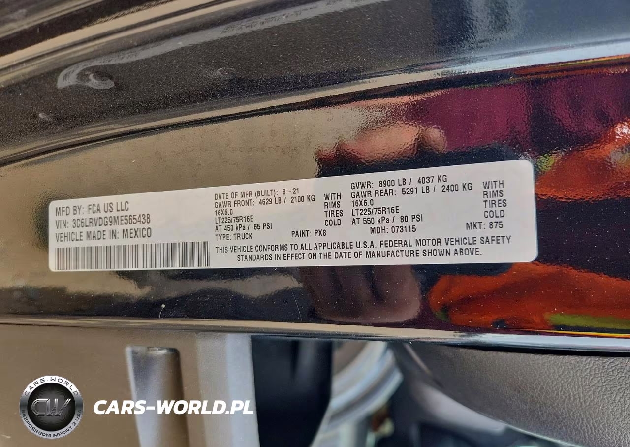 2021 RAM PROMASTER 2500 2500 HIGH VIN:3C6LRVDG9ME565438 - 10