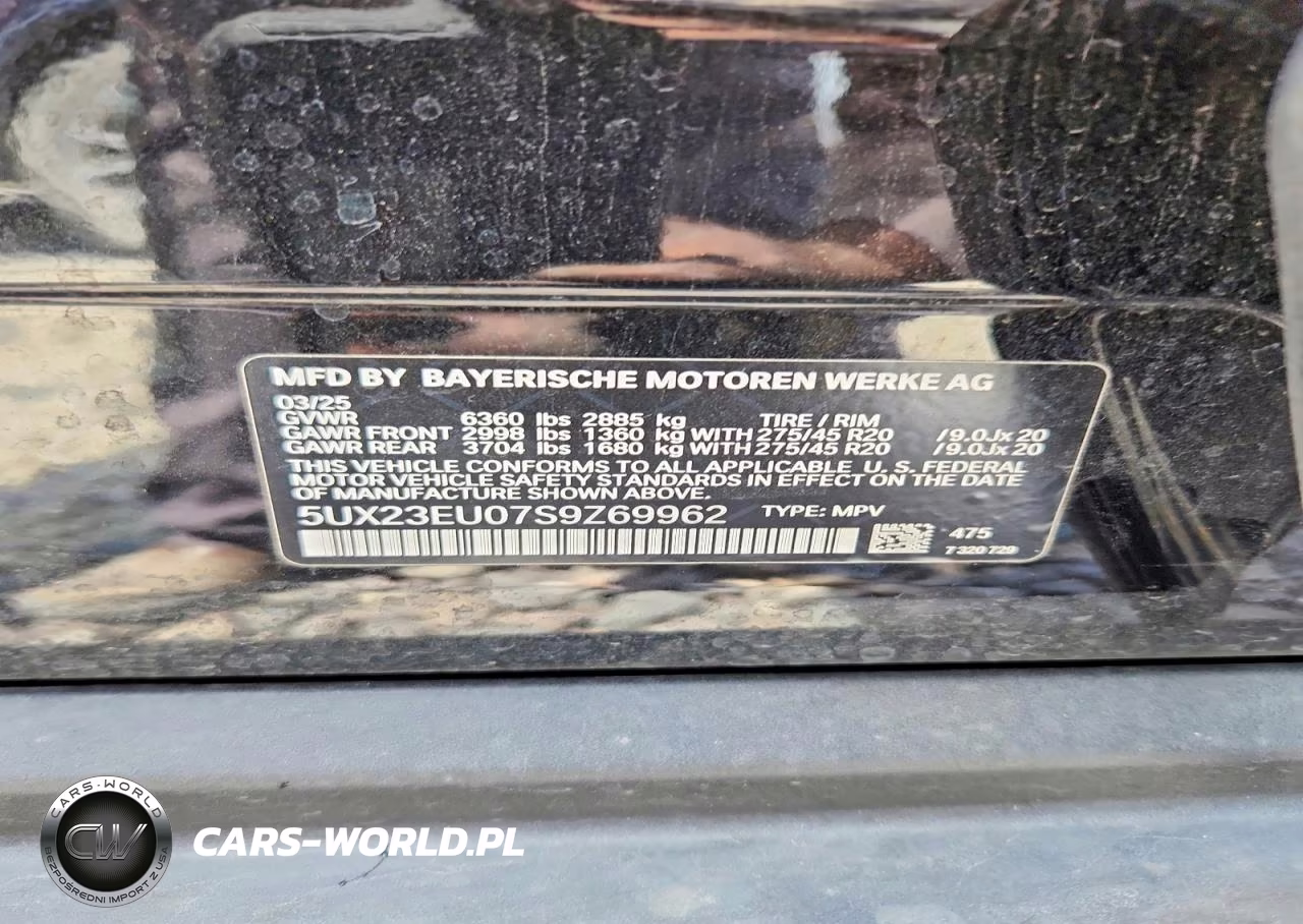 2025 BMW X5 xDrive40I VIN:5UX23EU07S9Z69962 - 13