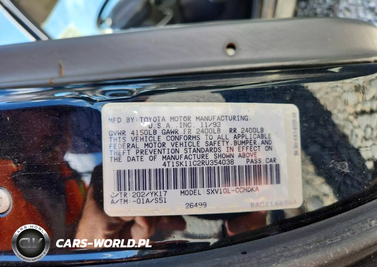 1994 Toyota Camry Dx VIN:4T1SK11C2RU354038 - 12