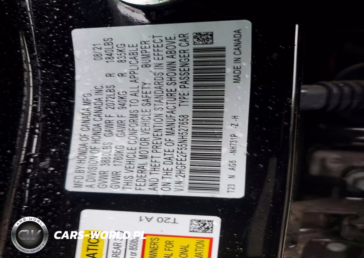 2022 Honda Civic Sport VIN:2HGFE2F55NH527658 - 12
