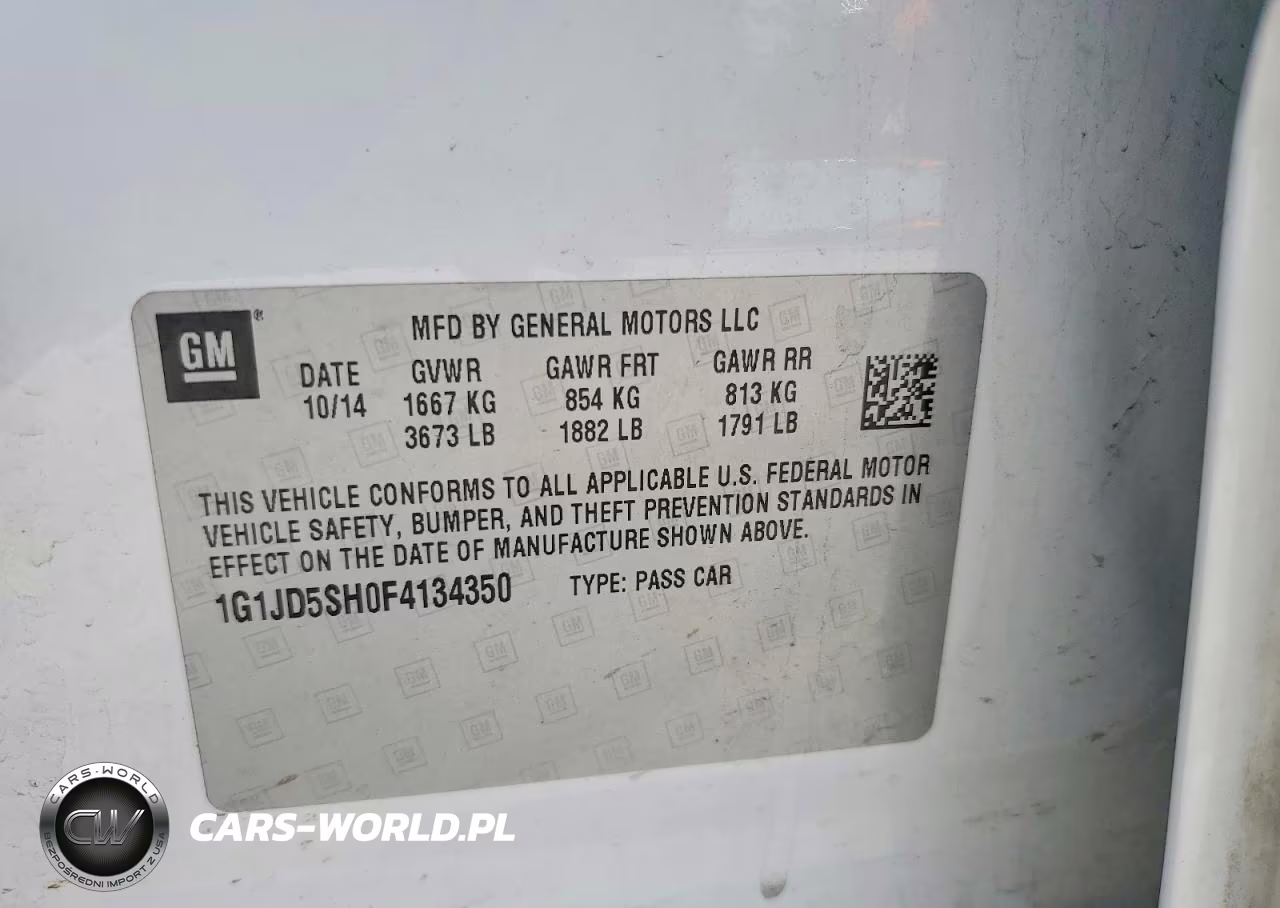 2015 Chevrolet Sonic Lt VIN:1G1JD5SH0F4134350 - 12