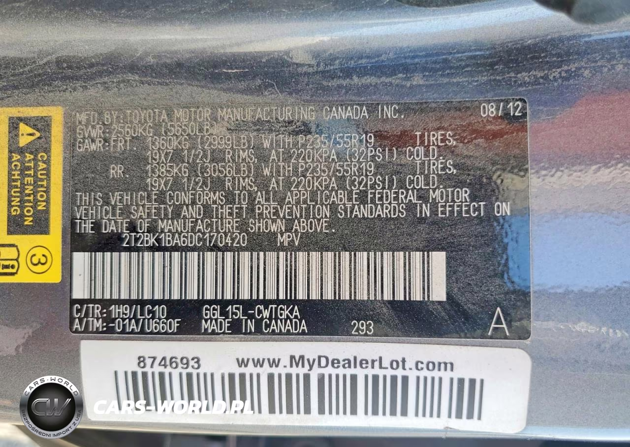 2013 Lexus Rx 350 Base VIN:2T2BK1BA6DC170420 - 13