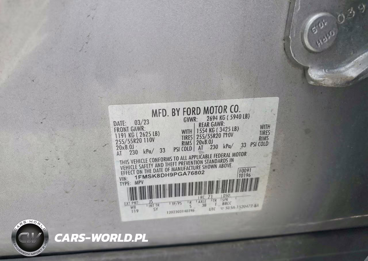 2023 Ford Explorer Xlt VIN:1FMSK8DH9PGA76802 - 13