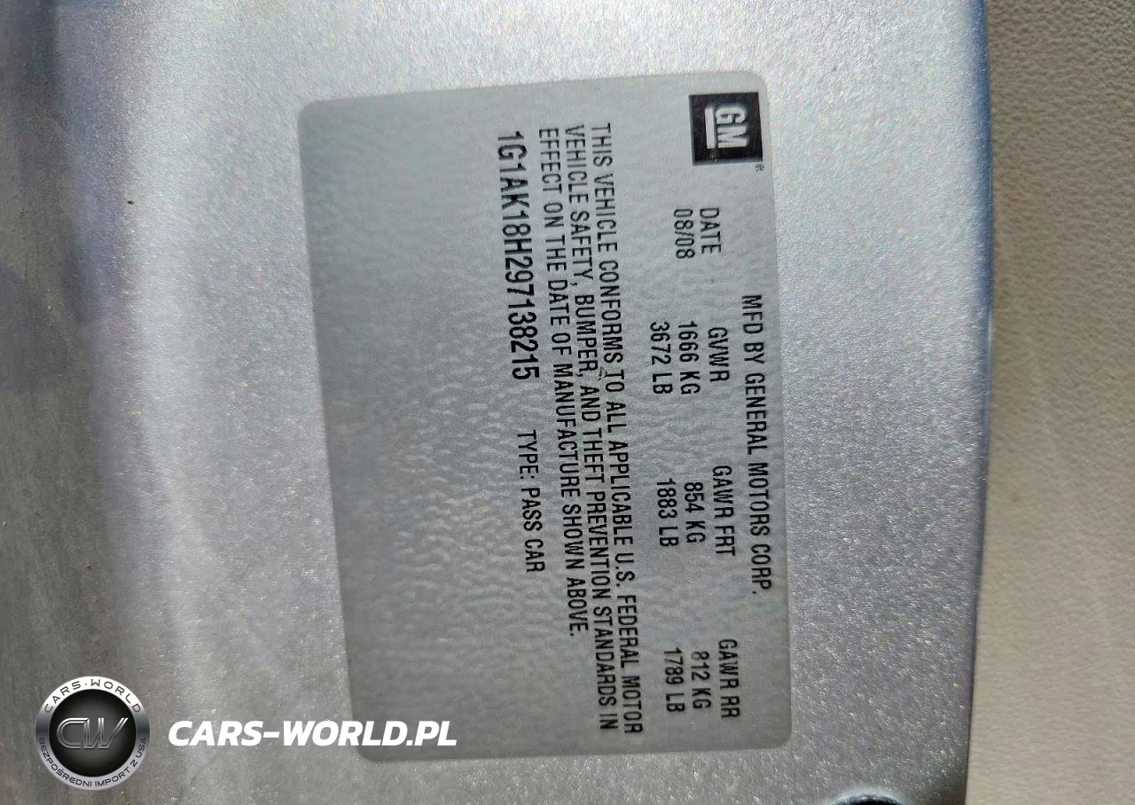 2009 Chevrolet Cobalt Ls VIN:1G1AK18H297138215 - 12