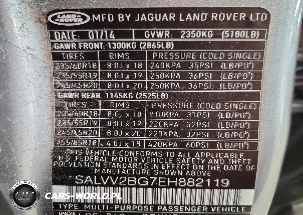 2014 Land Rover Range Rover Evoque Prestige Premium VIN:SALVV2BG7EH882119 - 13