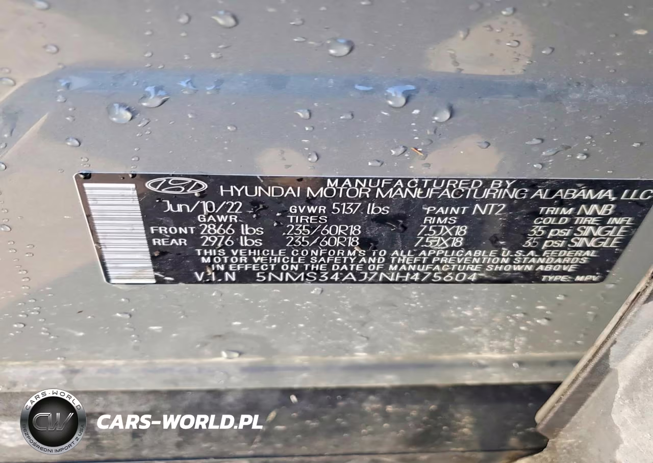 2022 Hyundai Santa Fe Sel VIN:5NMS34AJ7NH475604 - 13
