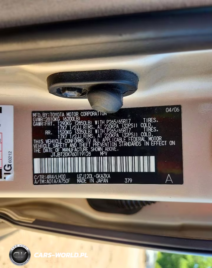 2006 Lexus Gx 470 VIN:JTJBT20X760119128 - 13
