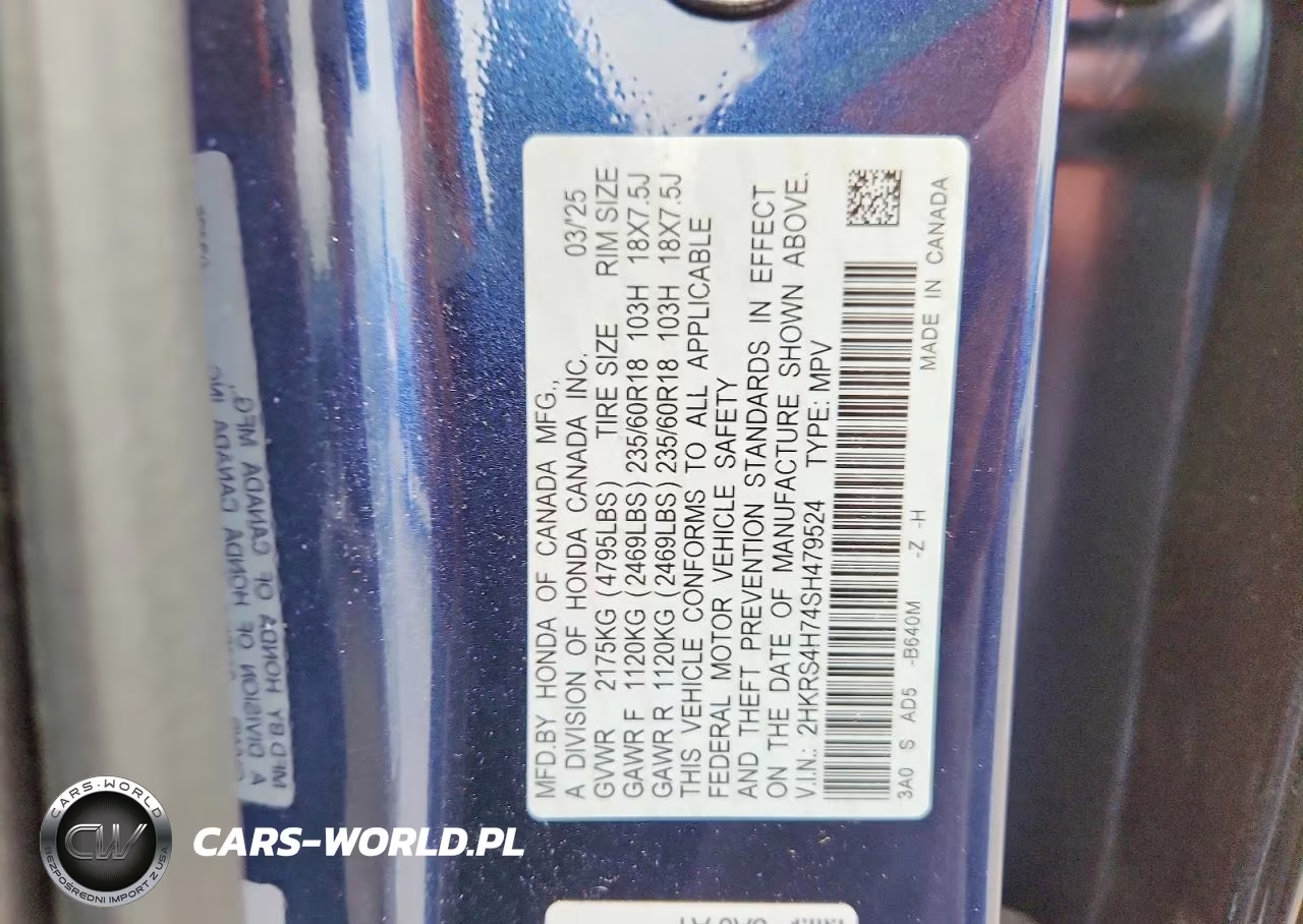 2025 Honda Cr-V Exl VIN:2HKRS4H74SH479524 - 12