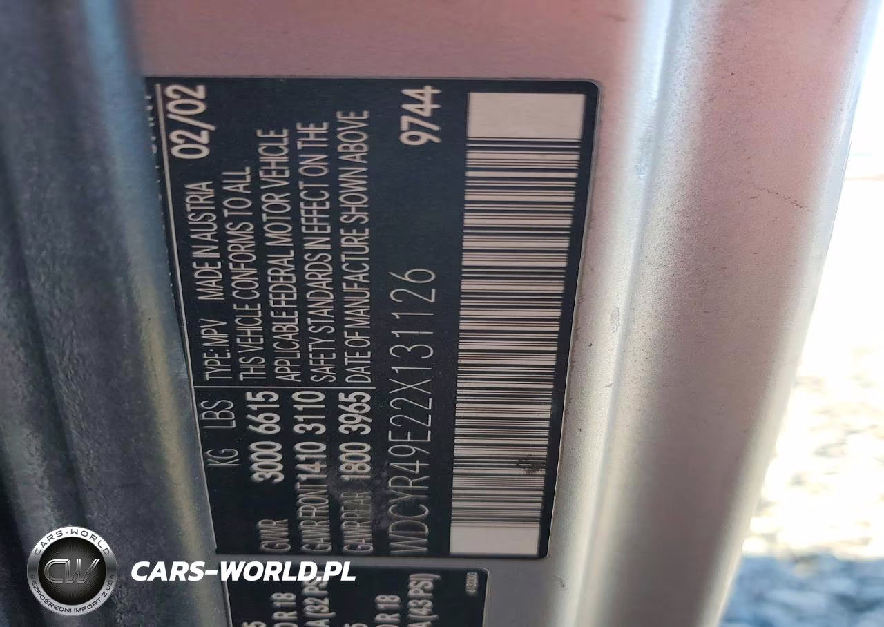 2002 Mercedes-Benz G 500 VIN:WDCYR49E22X131126 - 12