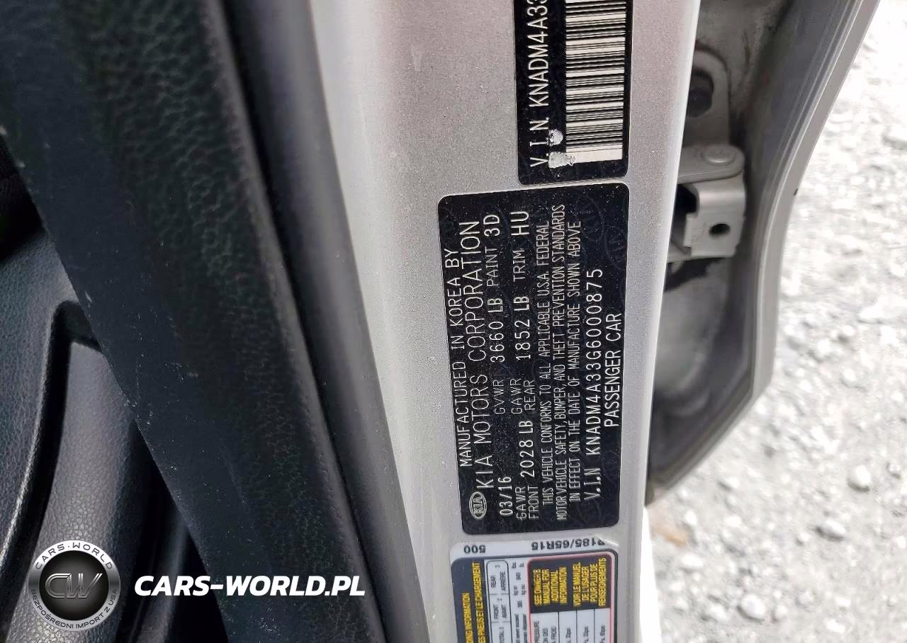 2016 Kia Rio Lx VIN:KNADM4A33G6000875 - 12
