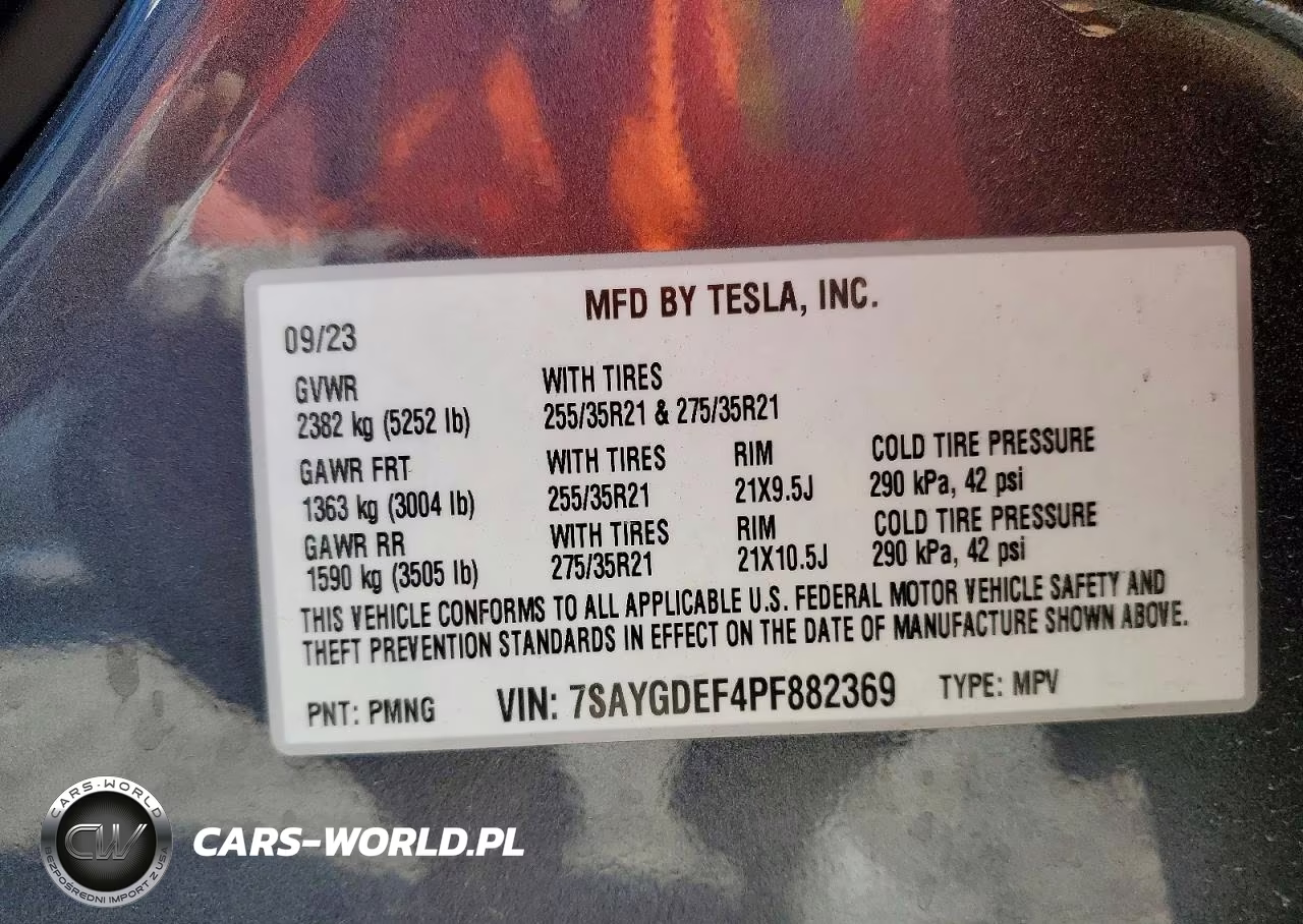 2023 Tesla Model Y VIN:7SAYGDEF4PF882369 - 14
