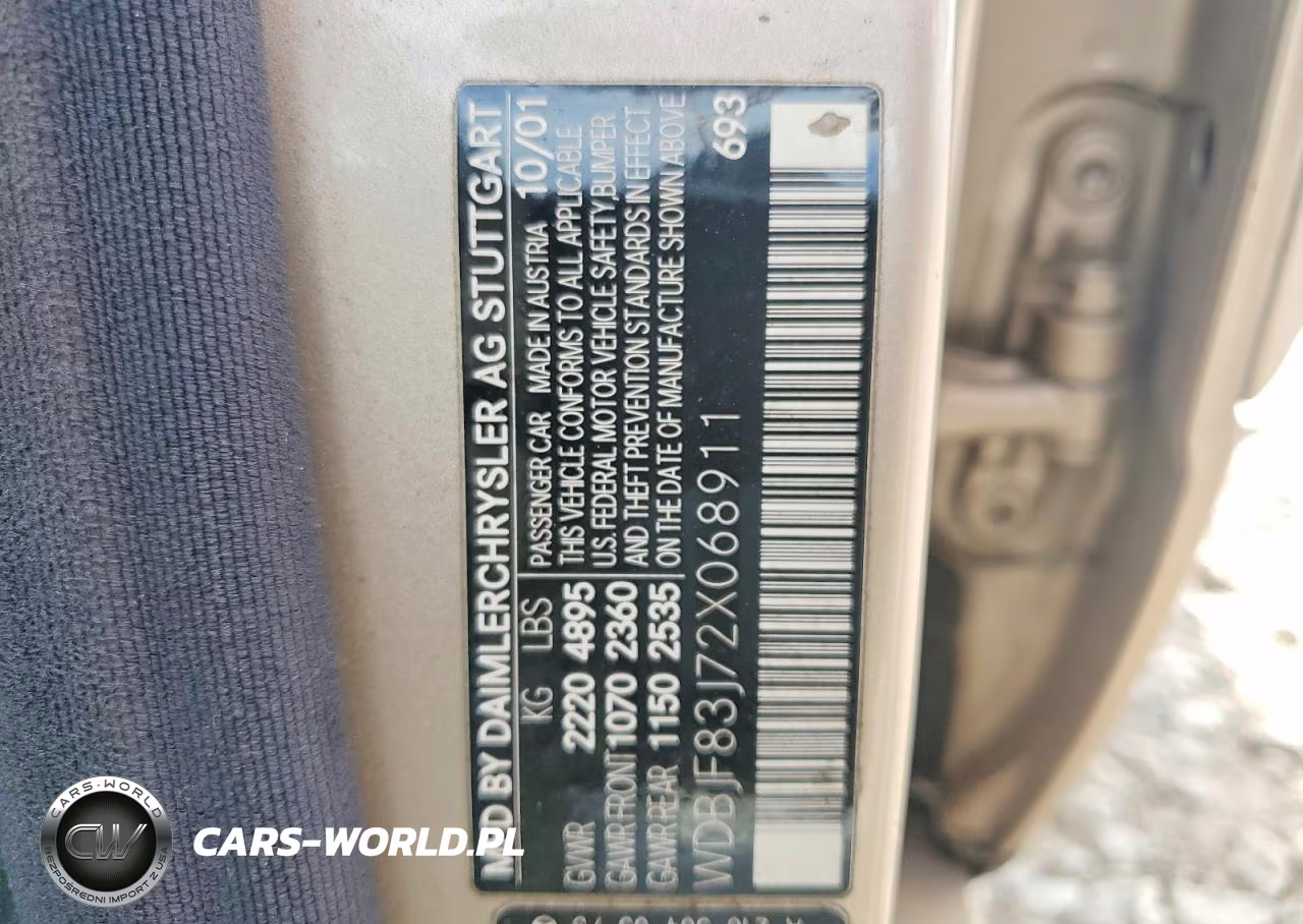 2002 Mercedes-Benz E 430 VIN:WDBJF83J72X068911 - 12