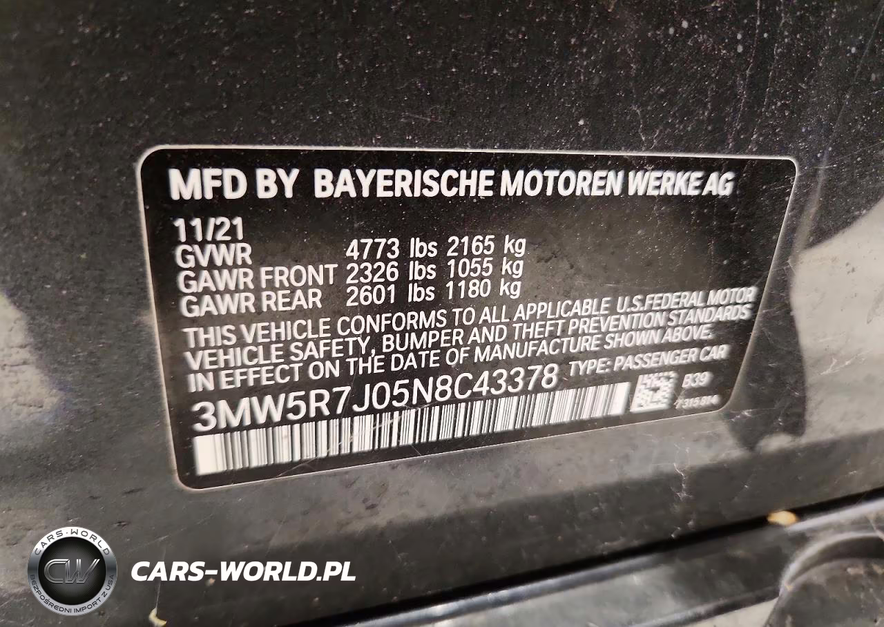 2022 BMW 330Xi VIN:3MW5R7J05N8C43378 - 12