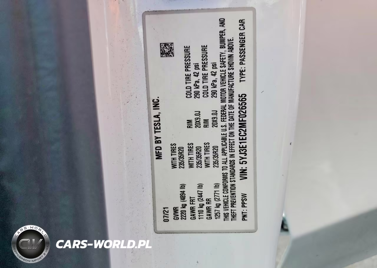 2021 Tesla Model 3 VIN:5YJ3E1EC2MF026565 - 12