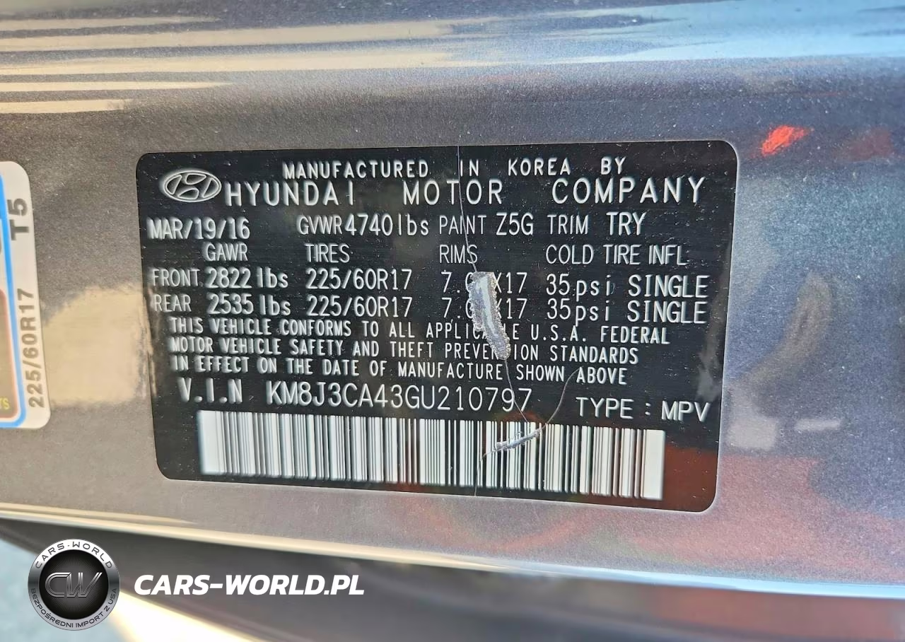 2016 Hyundai Tucson Se VIN:KM8J3CA43GU210797 - 13