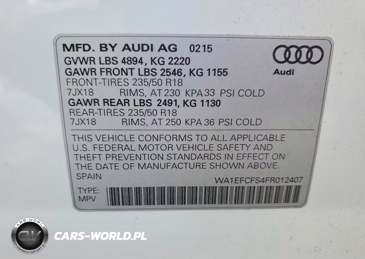 2015 Audi Q3 Premium Plus VIN:WA1EFCFS4FR012407 - 13