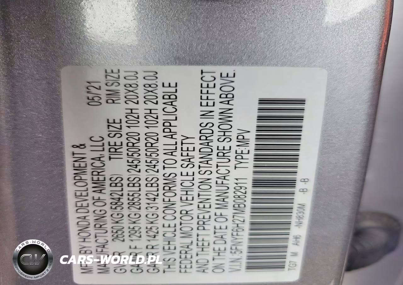 2021 Honda Pilot Se VIN:5FNYF6H27MB082911 - 13