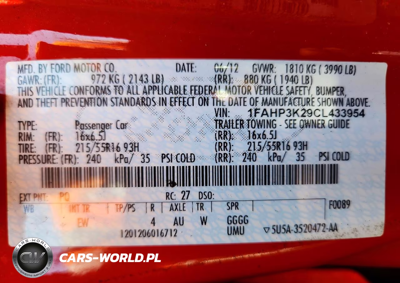2012 Ford Focus Se VIN:1FAHP3K29CL433954 - 13