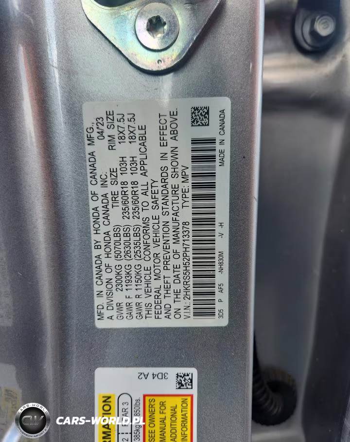 2023 Honda Cr-V Sport VIN:2HKRS5H52PH713378 - 13