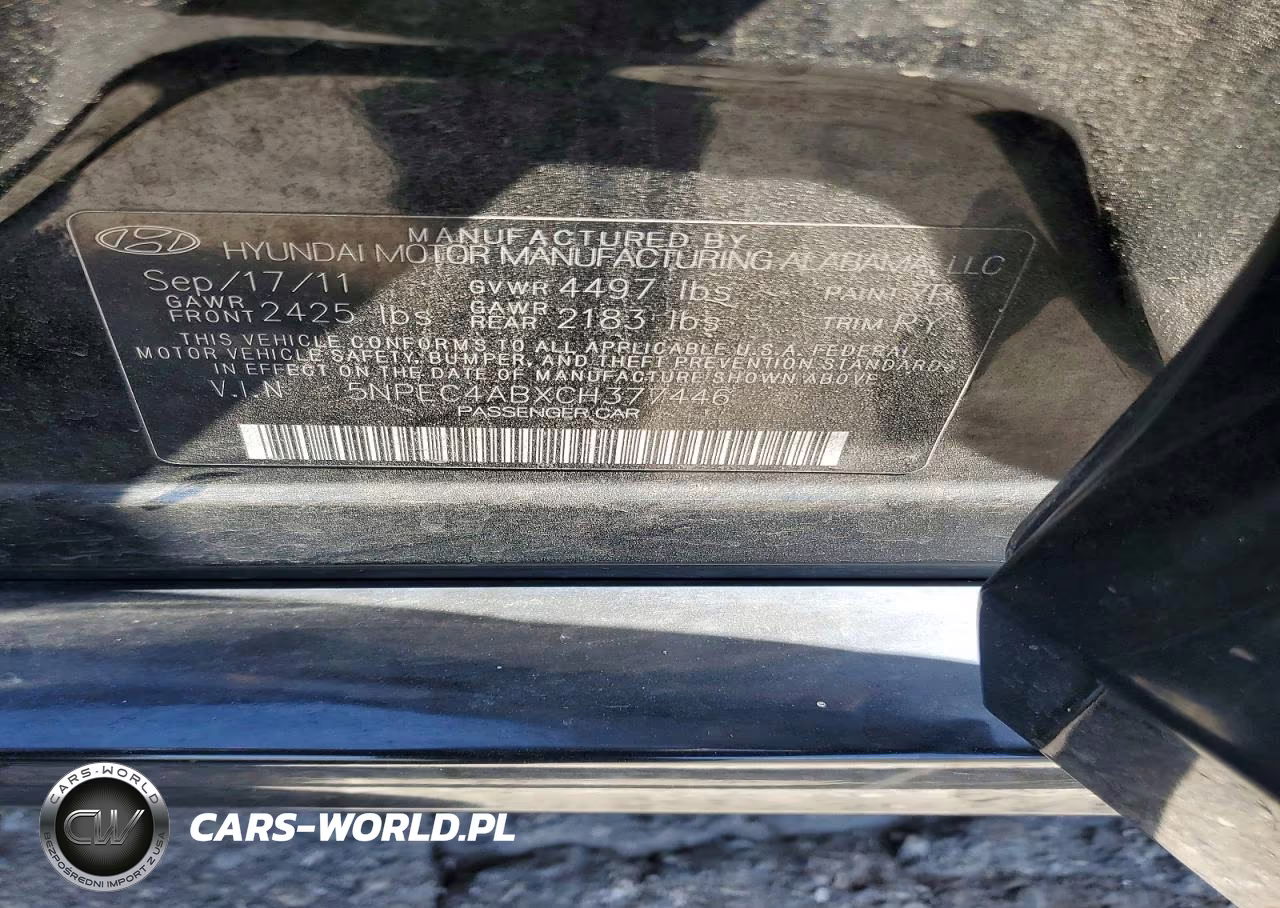 2012 Hyundai Sonata Limited 2.0T VIN:5NPEC4ABXCH377446 - 12