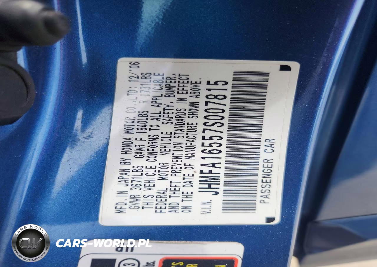 2007 Honda Civic Lx VIN:JHMFA16557S007815 - 12