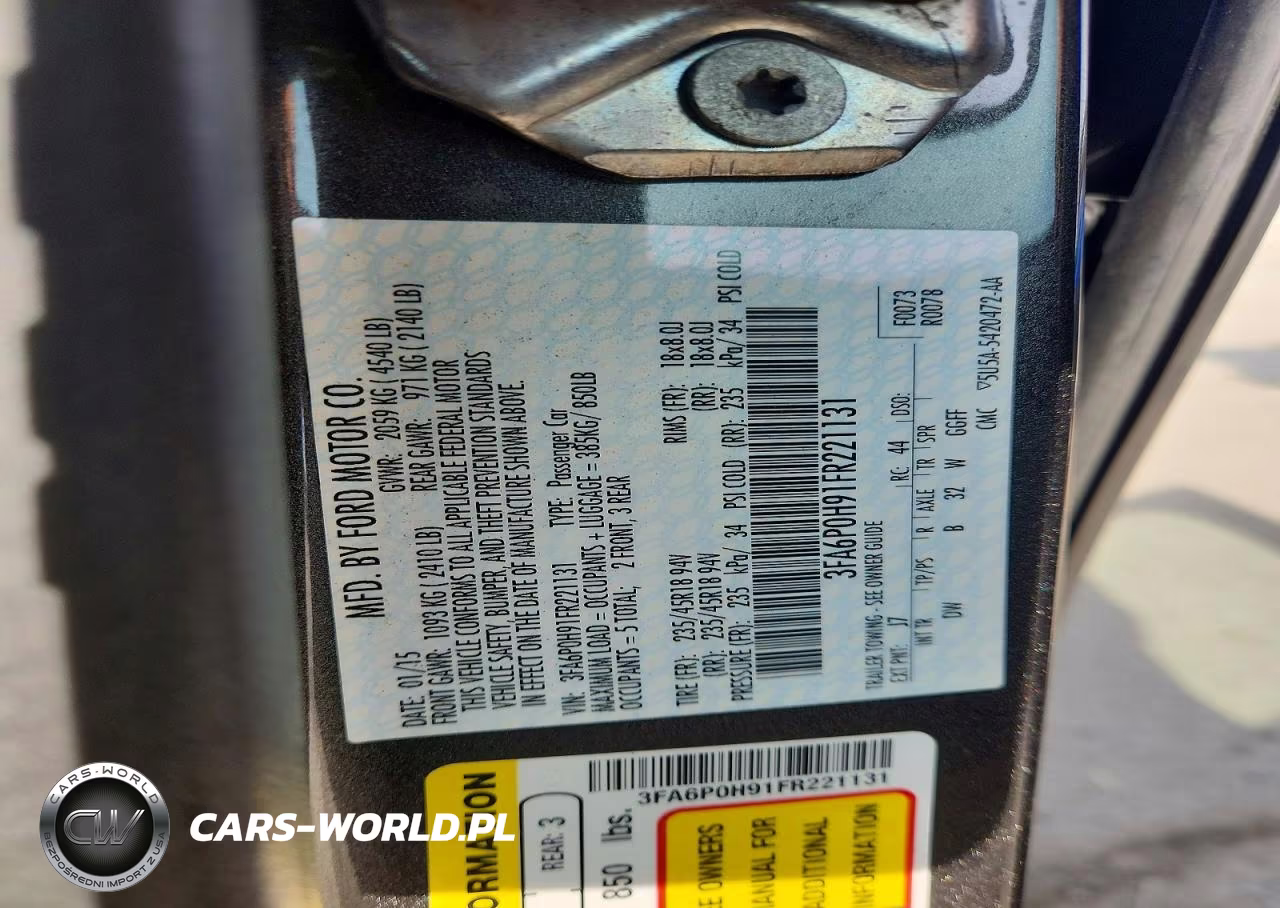 2015 Ford Fusion Se VIN:3FA6P0H91FR221131 - 12