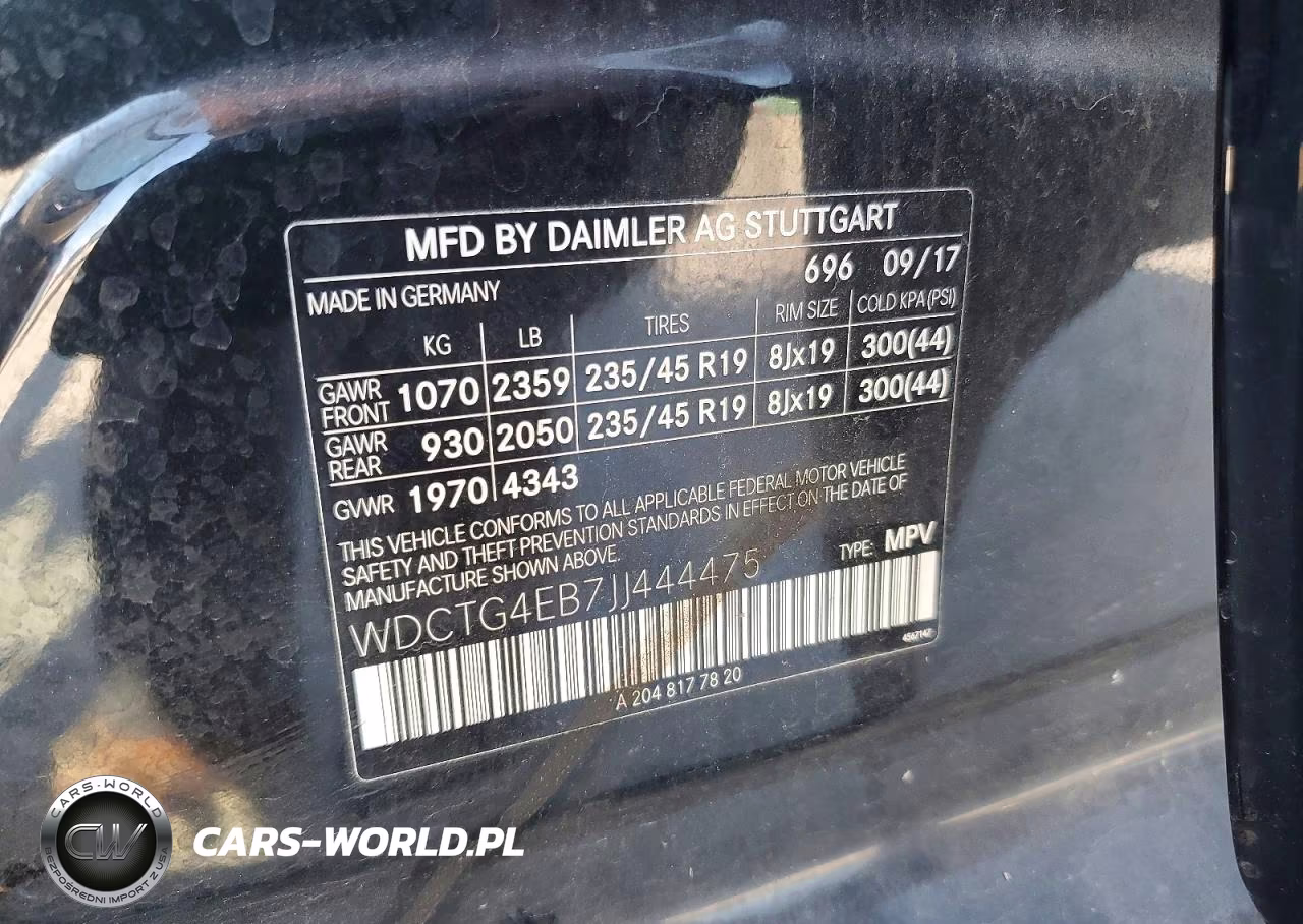 2018 Mercedes-Benz Gla250 VIN:WDCTG4EB7JJ444475 - 12