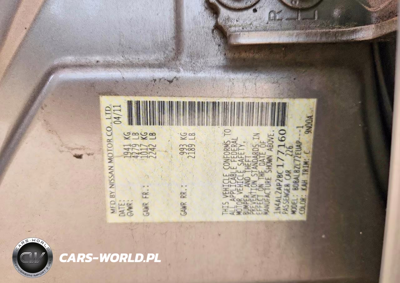 2011 Nissan Altima 2.5 VIN:1N4AL2AP2BC177160 - 12