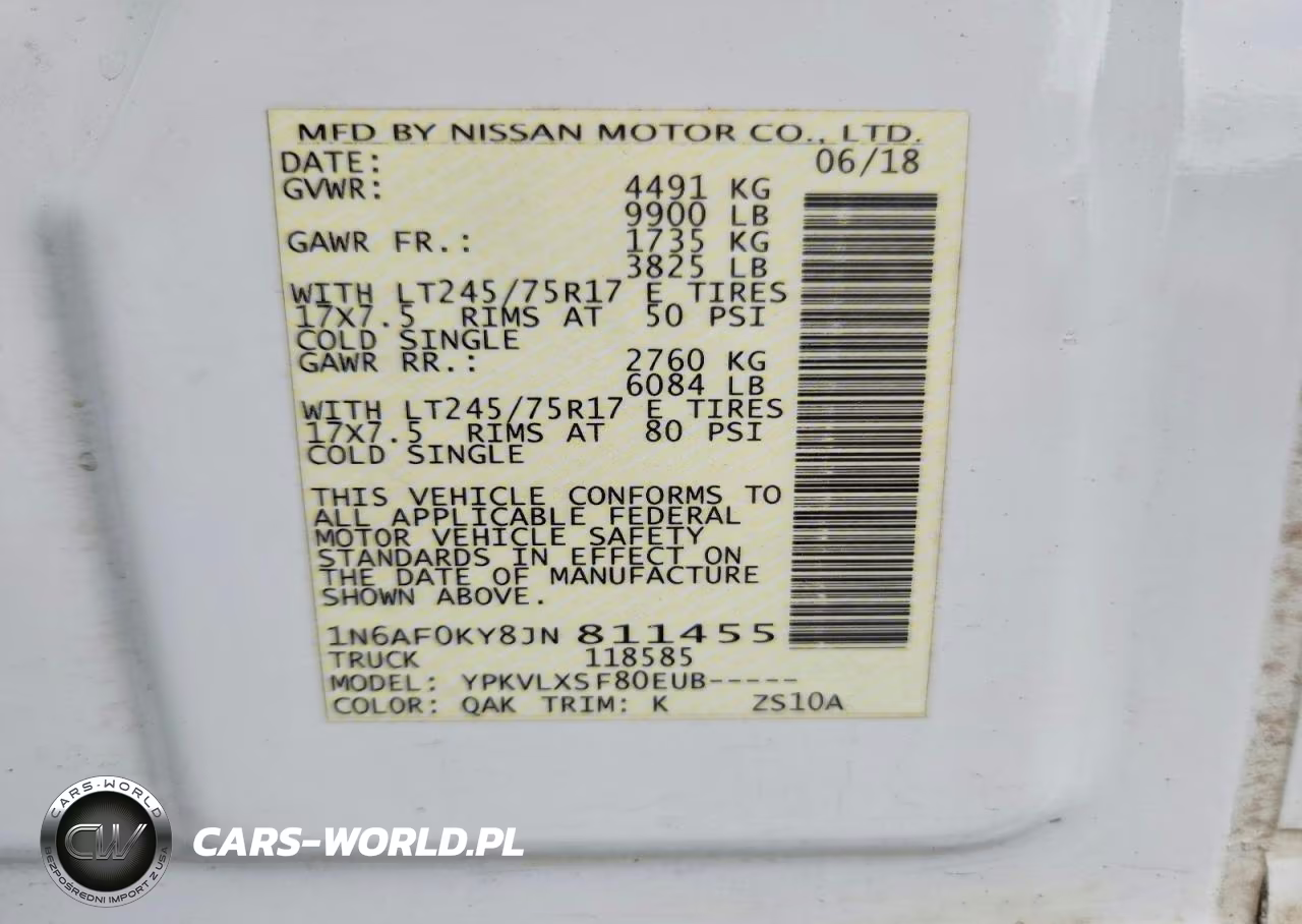 2018 Nissan Nv 3500 Hd Sv VIN:1N6AF0KY8JN811455 - 13