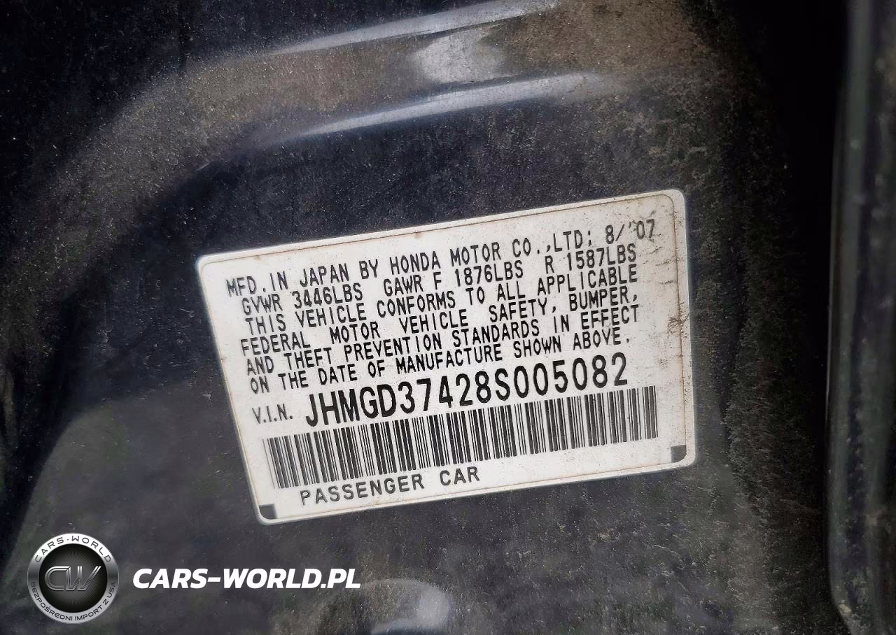 2008 Honda Fit VIN:JHMGD37428S005082 - 12