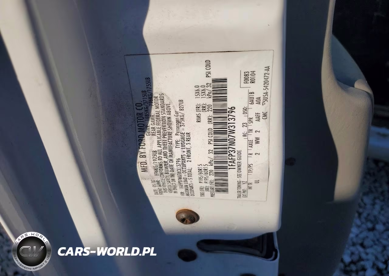 2007 Ford Focus Zx5 VIN:1FAFP37N07W313796 - 12