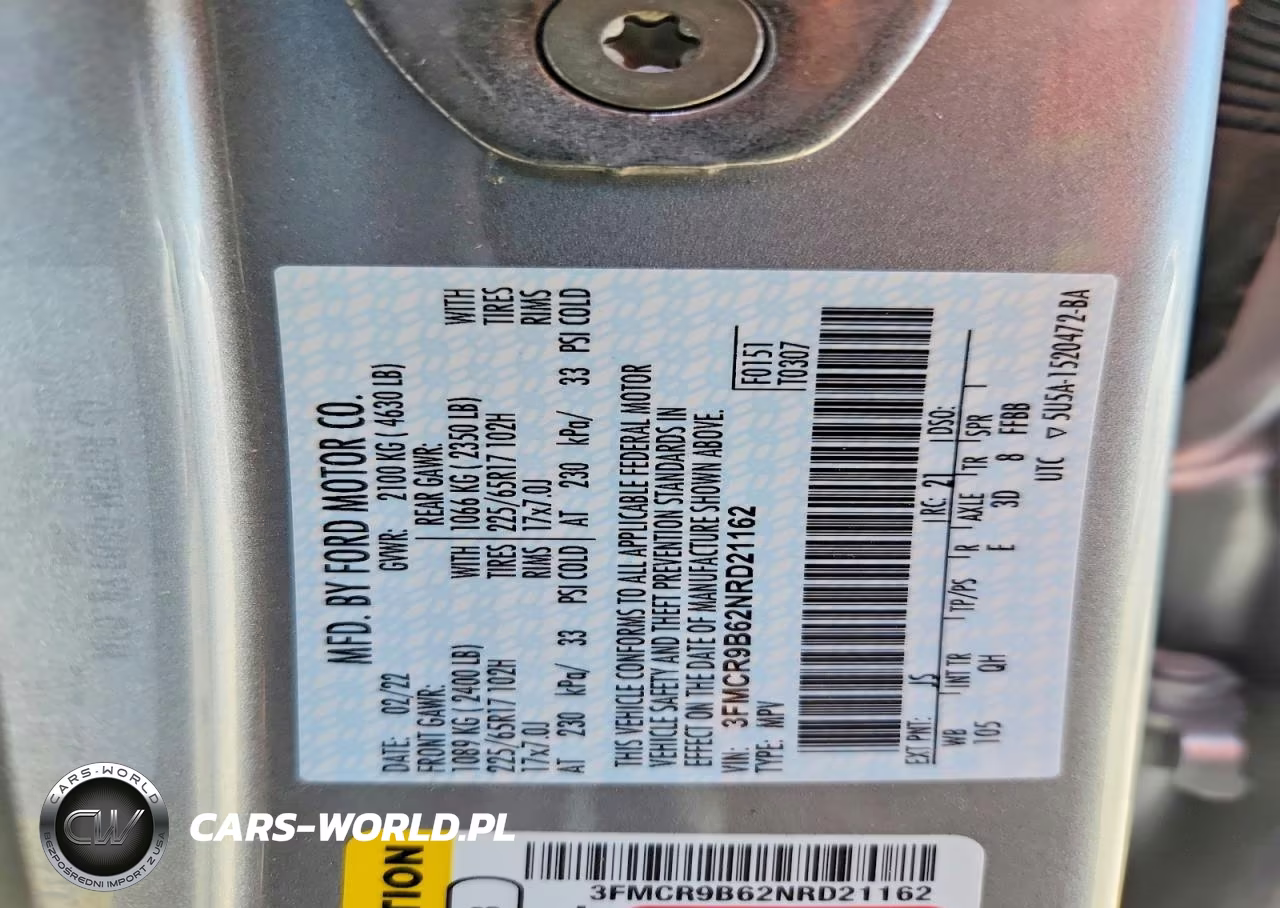 2022 Ford Bronco Sport Big Bend VIN:3FMCR9B62NRD21162 - 14