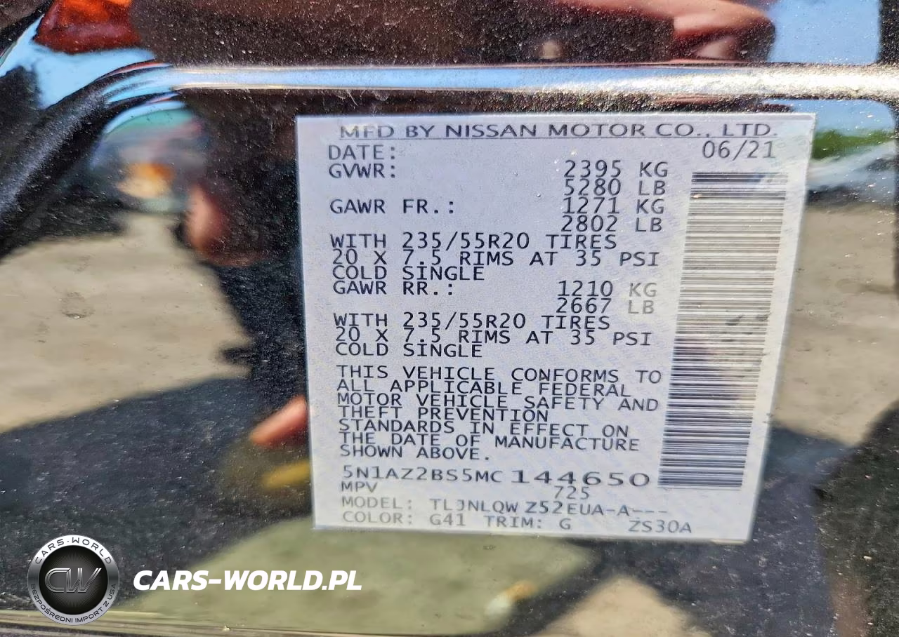 2021 Nissan Murano Sv VIN:5N1AZ2BS5MC144650 - 14