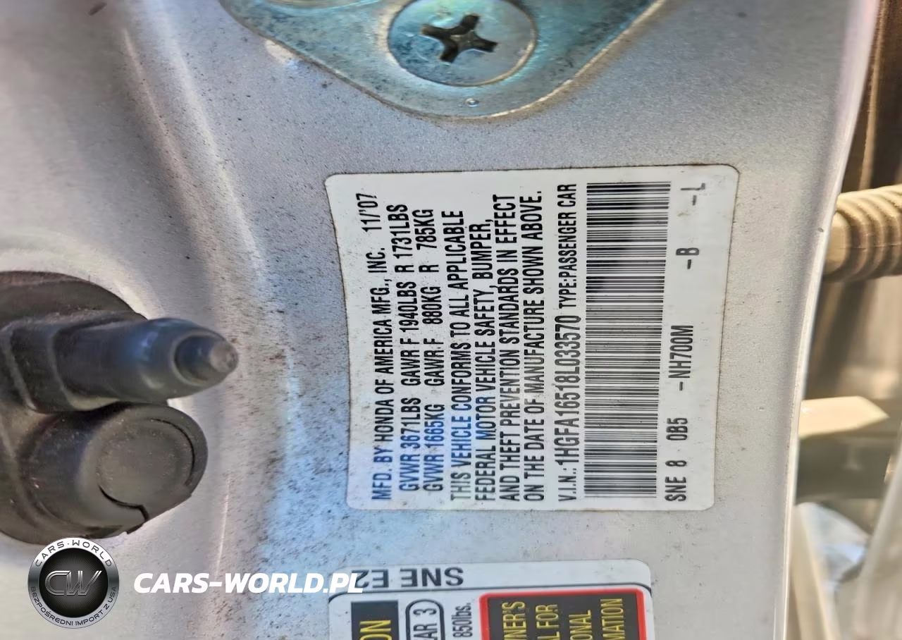 2008 Honda Civic Lx VIN:1HGFA16518L033570 - 12