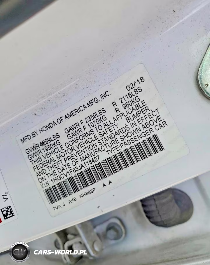 2018 Honda Accord Exl VIN:1HGCV1F63JA118427 - 13
