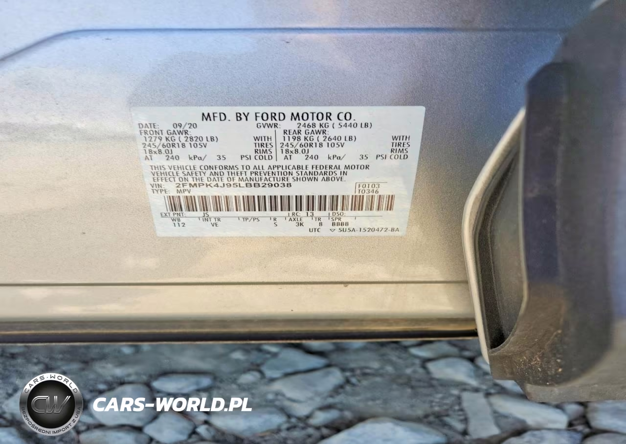 2020 Ford Edge Sel VIN:2FMPK4J95LBB29038 - 13