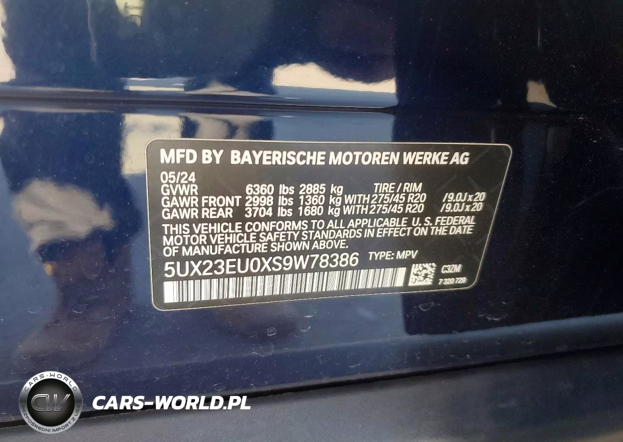 2025 BMW X5 xDrive40I VIN:5UX23EU0XS9W78386 - 13