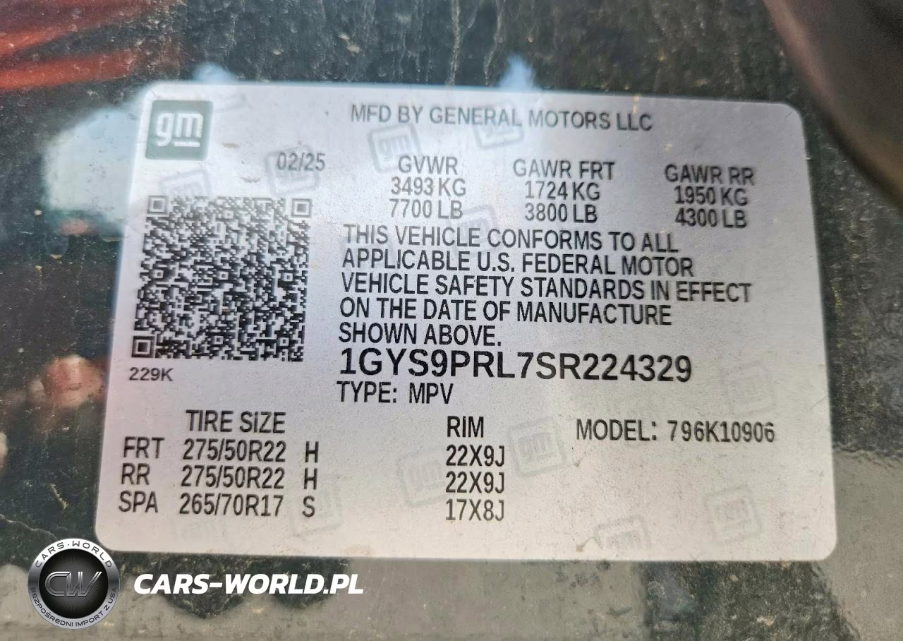 2025 Cadillac Escalade Esv Sport VIN:1GYS9PRL7SR224329 - 13