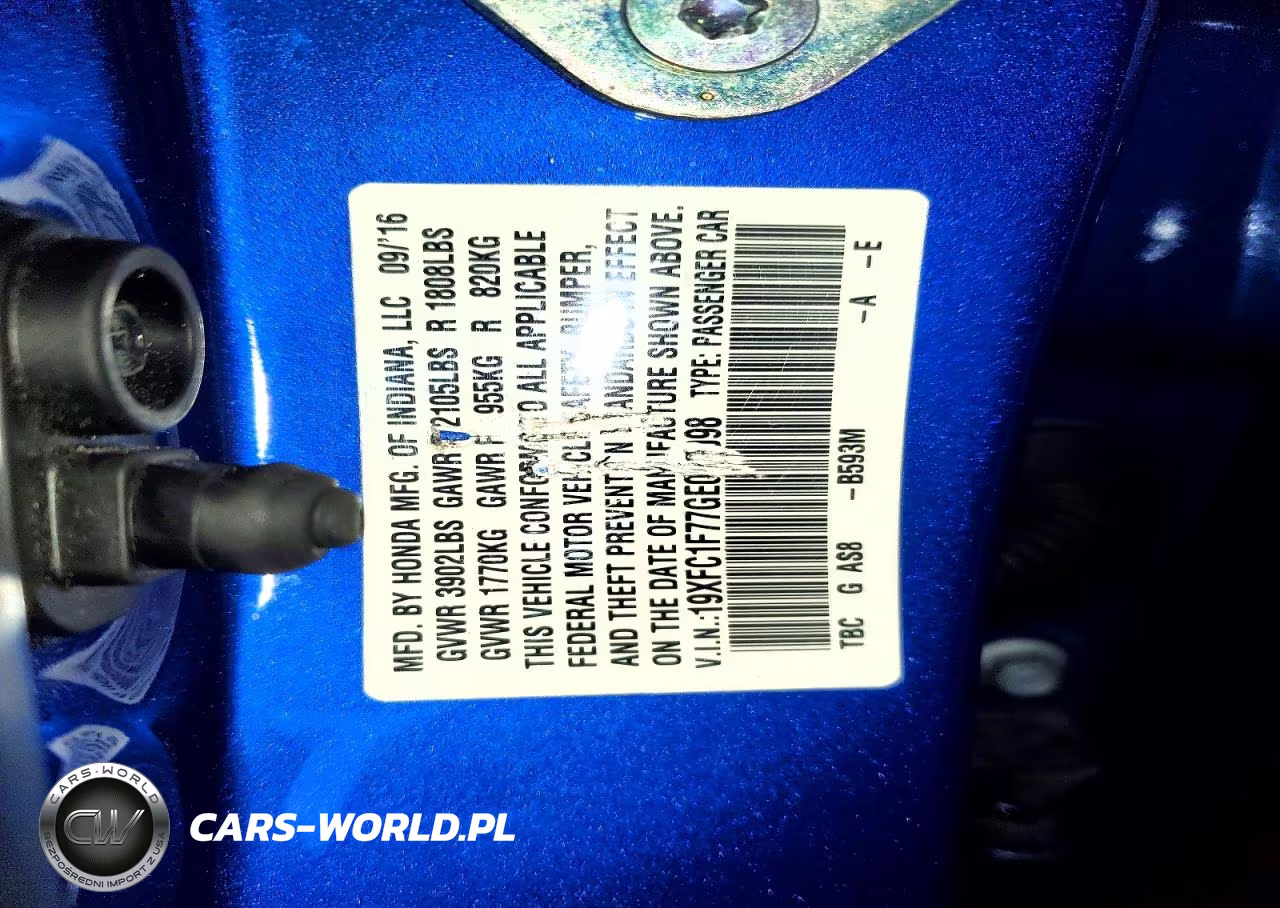 2016 Honda Civic Exl VIN:19XFC1F77GE043098 - 13