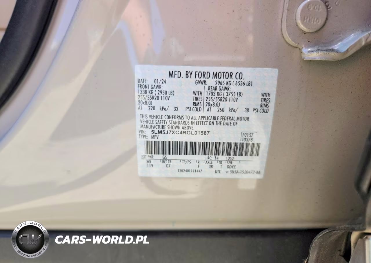 2024 Lincoln Aviator Reserve VIN:5LM5J7XC4RGL01587 - 13