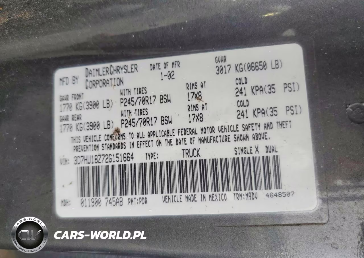 2002 Dodge Ram 1500 VIN:3D7HU18Z72G151664 - 12