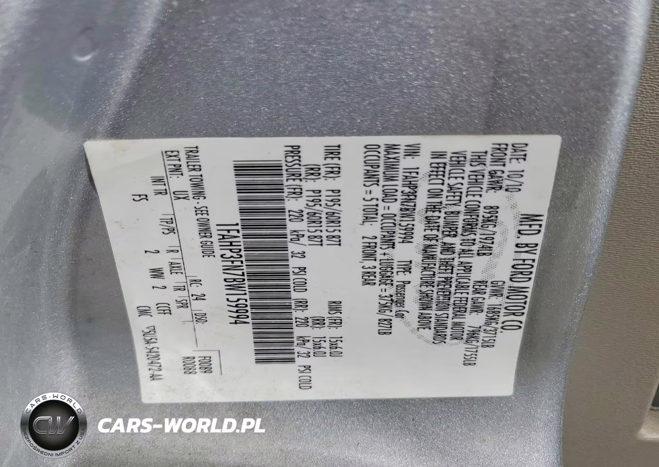 2011 Ford Focus Se VIN:1FAHP3FN7BW159994 - 12