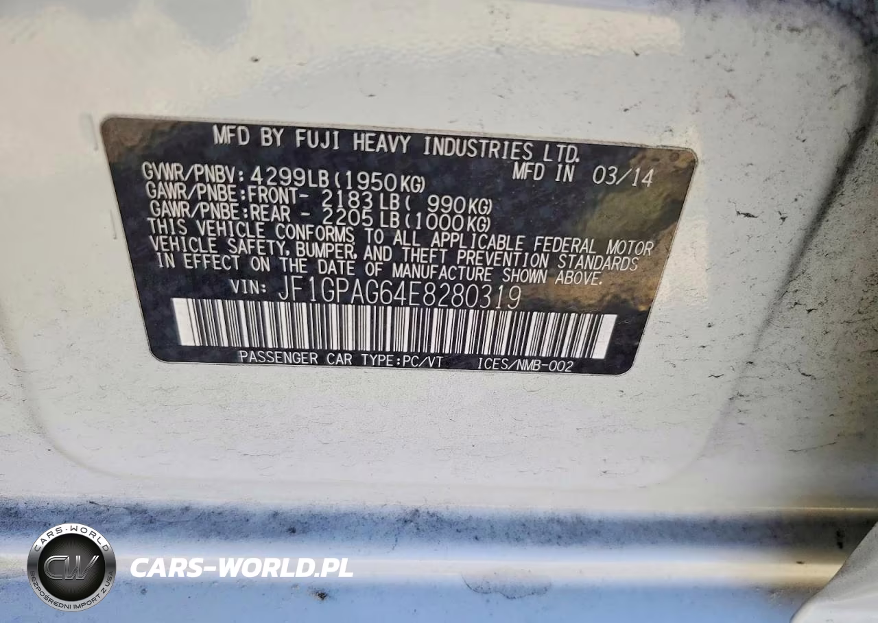 2014 Subaru Impreza Limited VIN:JF1GPAG64E8280319 - 13