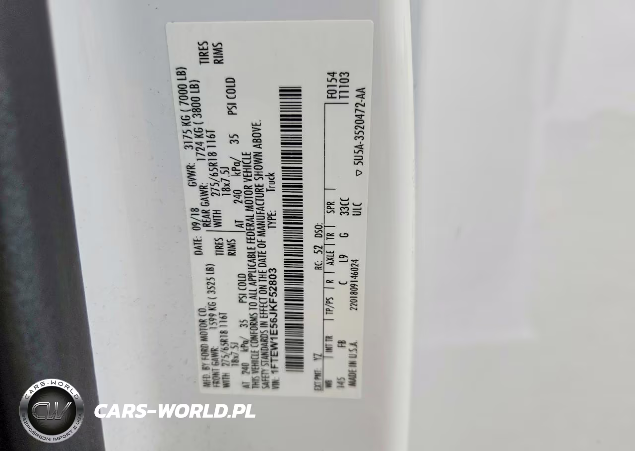 2018 Ford F150 Supercrew VIN:1FTEW1E56JKF52803 - 12
