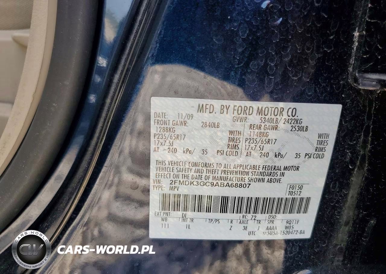 2010 Ford Edge Se VIN:2FMDK3GC9ABA68807 - 13