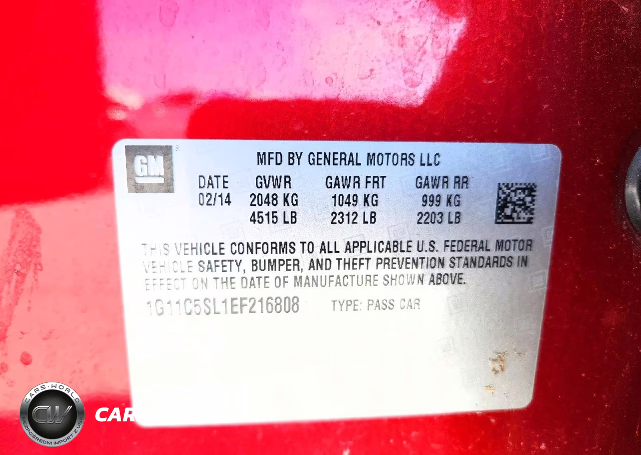 2014 Chevrolet Malibu 1Lt VIN:1G11C5SL1EF216808 - 12